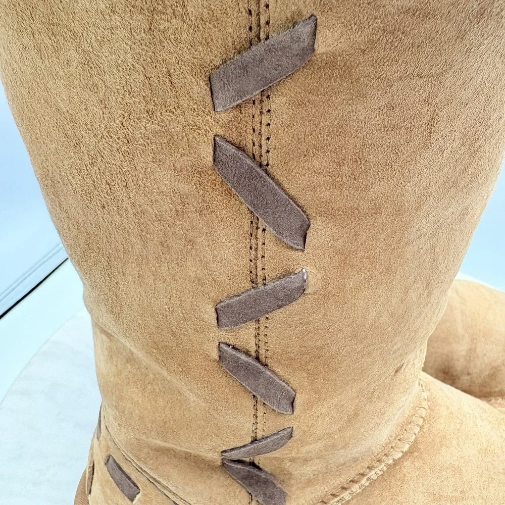 UGG ROSANA Brown Suede Winter Boots Tall 14
